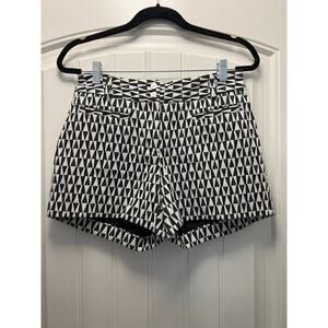 Cartonnier Women’s‎ High Rise Geometric Triangles Neda Shorts Size 4 Black White